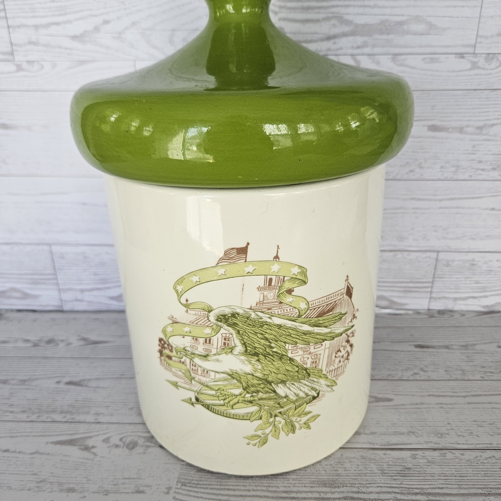 Green Ceramic Food Storage Jar